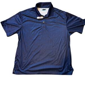 PGA Tour Air Flux Blue Diamond Design Men's Golf Polo.  Size XXL
